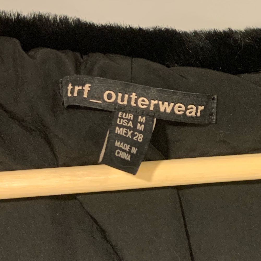 Zara TRF black faux fur hoodie - Picture 5 of 7